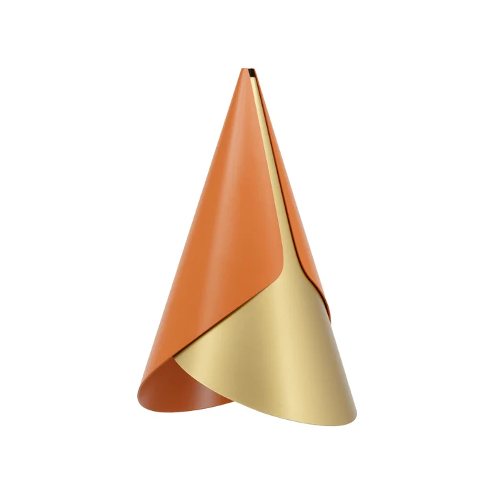 Cornet Lampenschirm, Messing / nuance orange von Umage