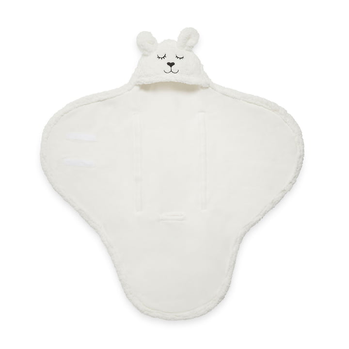 Einschlagdecke Bunny, 100 x 105 cm, offwhite von Jollein