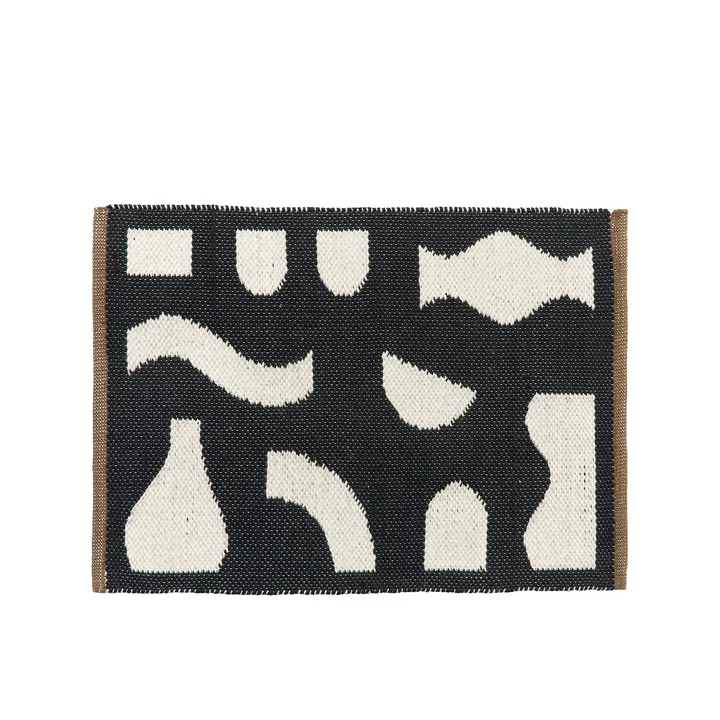 Ceres Fußmatte, schwarz / off-white von Broste Copenhagen