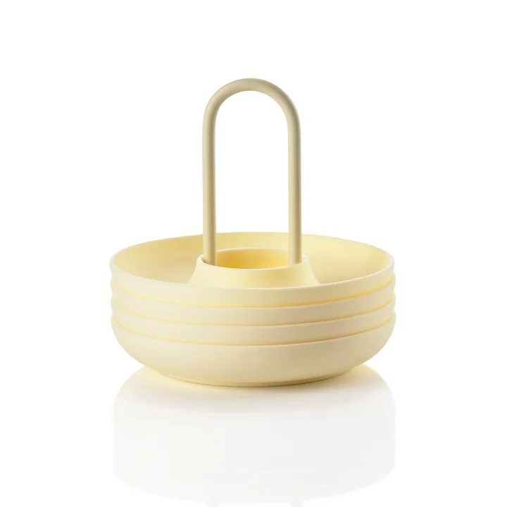 Singles Eierbecher mit Halter, limestone (4er-Set) von Zone Denmark