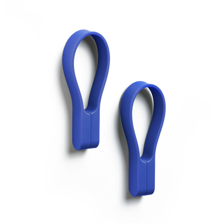Loop Magnet Handtuchhalter, indigo blue (2er-Set) von Zone Denmark