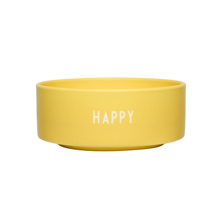 Snack Schale, Happy / yellow von Design Letters