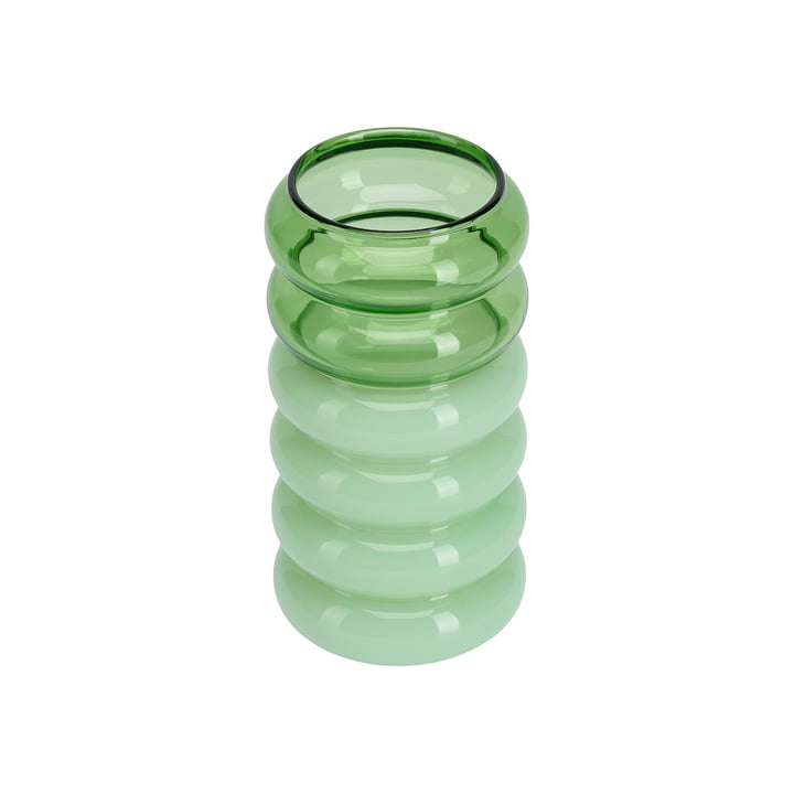 2 in 1 Vase & Kerzenhalter, H 13,5 cm, green / milky green von Design Letters von Bubble