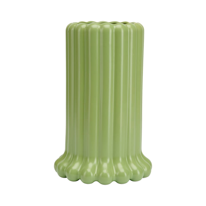 Tubular Vase, H 24 cm, green tendril von Design Letters