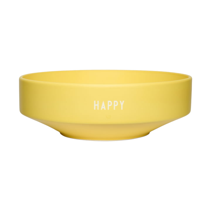 Favourite Schale, large, Ø 22 x H 7,5 cm, Happy / yellow von Design Letters