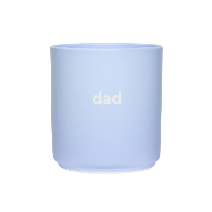 AJ Favourite Porzellan Becher, dad / dusty blue von Design Letters