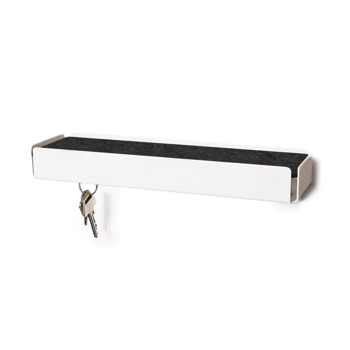Kopie - Konstantin Slawinski - SL35 Key-Box Schlüsselbox, weiß / Filz dunkelgrau meliert