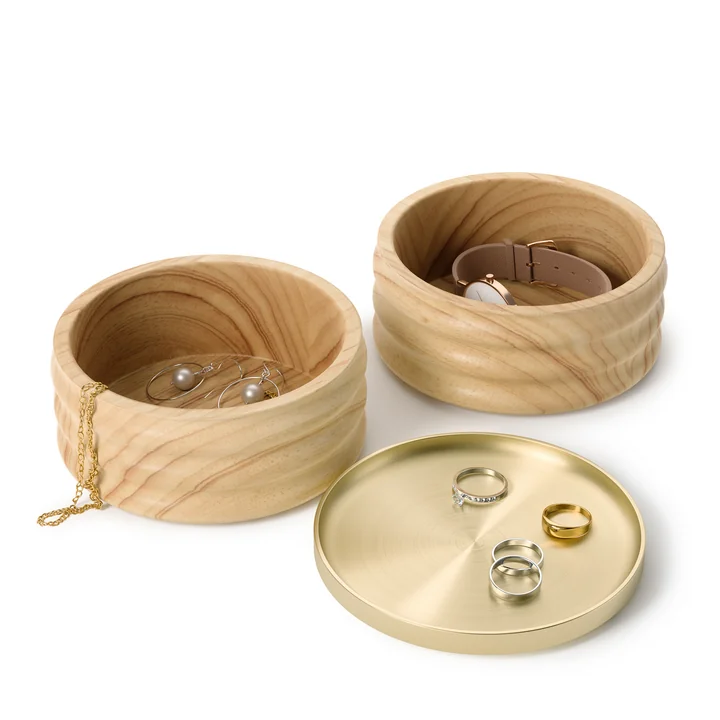 Tesora Aufbewahrungsbox, natur / messing von Umbra