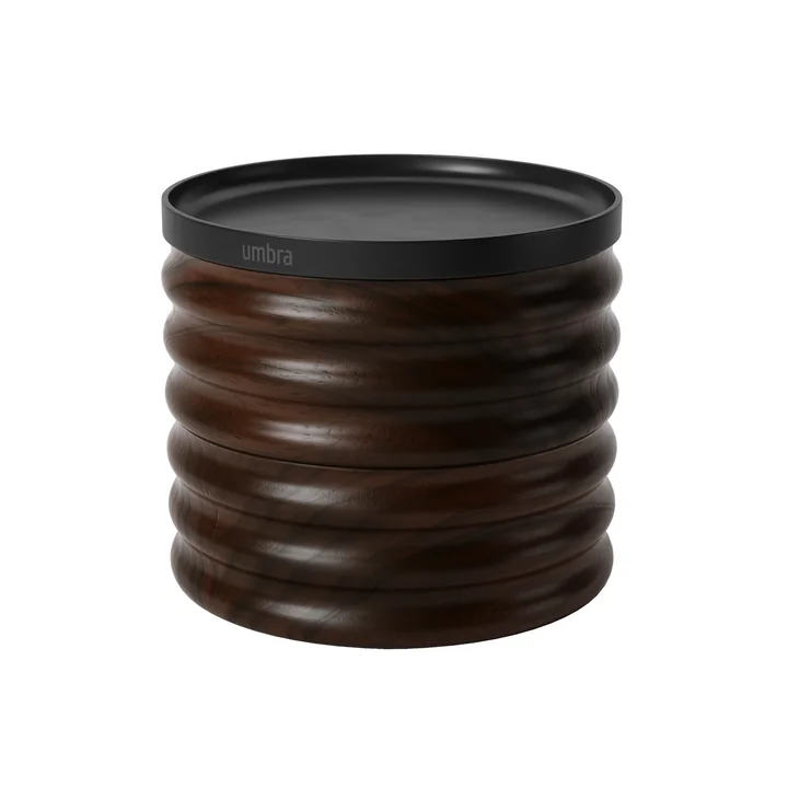 Tesora Aufbewahrungsbox, schwarz / walnuss von Umbra