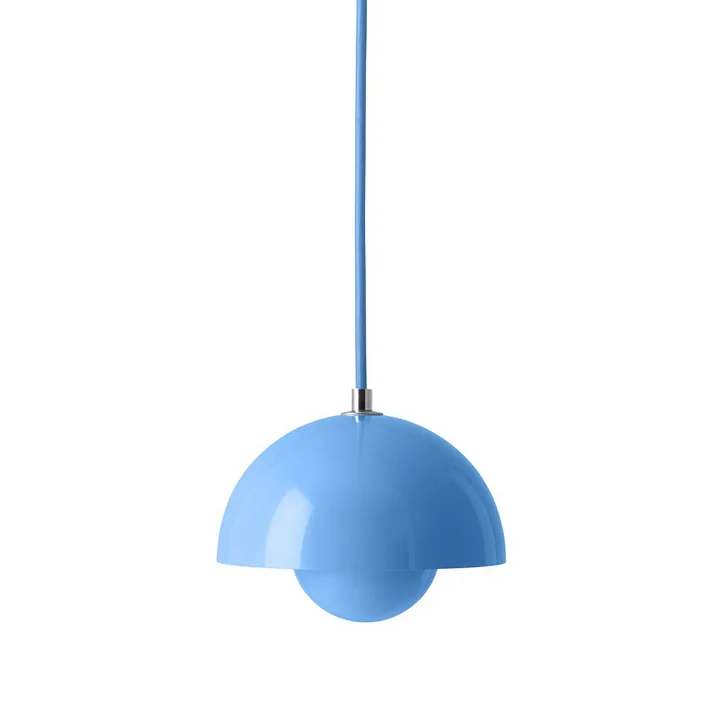 FlowerPot Pendelleuchte VP10, swim blau von &Tradition