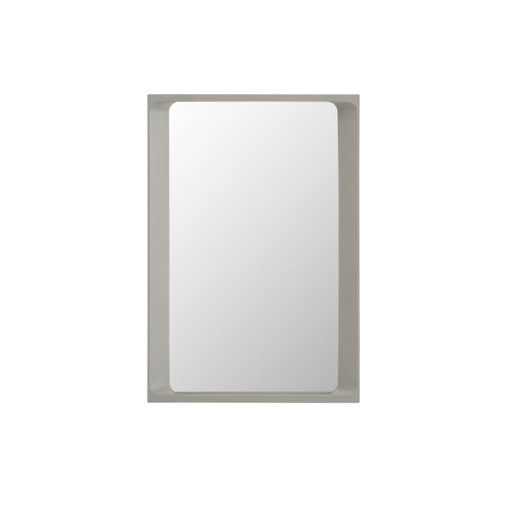 Arced Spiegel, 80 x 55 cm, hellgrau von Muuto