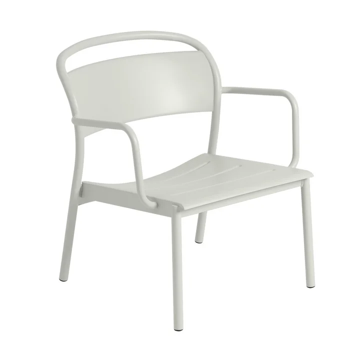 Linear Steel Lounge Armchair, grau RAL 7044 von Muuto