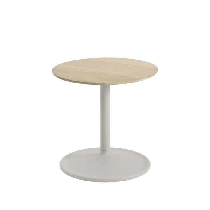 Muuto - Soft Beistelltisch, Ø 41 cm, H 40 cm, Eiche geölt / grau