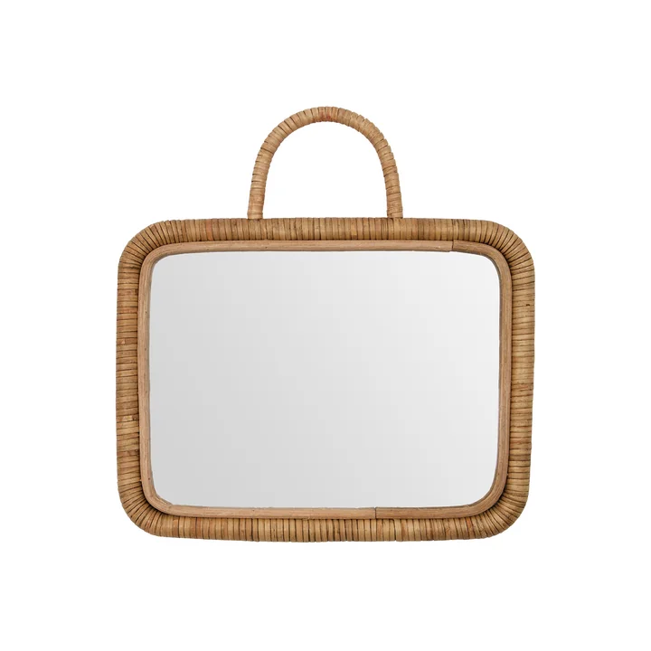Baki Spiegel mit Rahmen, 32 x 24 cm, Rattan von Meraki