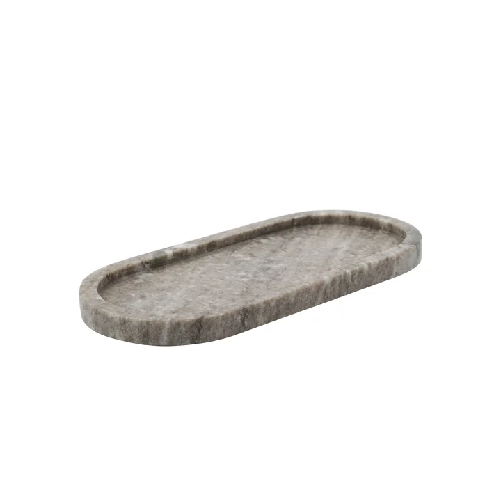 Marble Tablett, 12,5 x 28 cm, beige von Meraki
