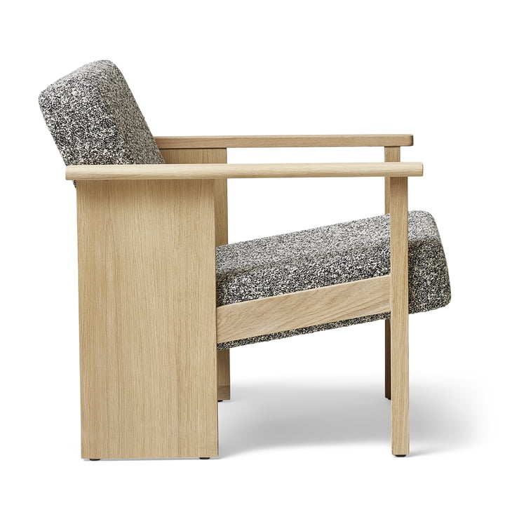 Block Loungesessel, Eiche geölt / schwarz-weiß 0004 (Zero) von Form & Refine