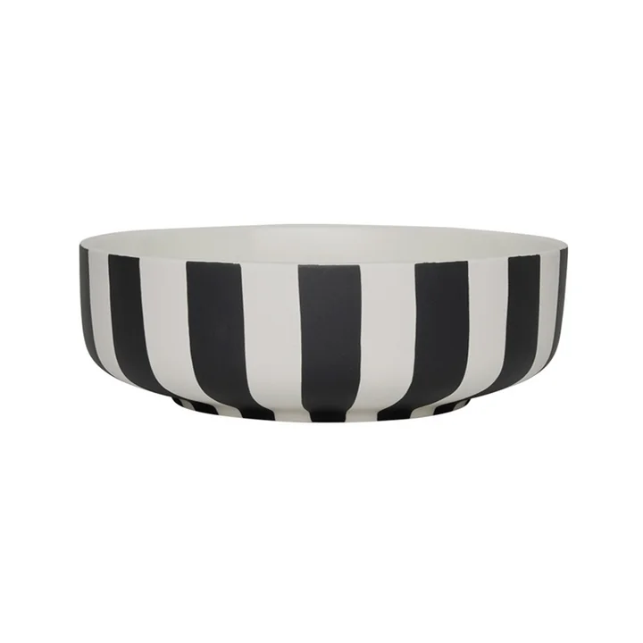 OYOY - Toppu Schale, large, Ø 20 cm, weiß / schwarz