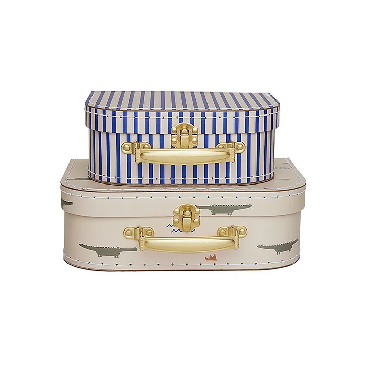 Toucan & Stripe Mini-Koffer, beige (2er-Set) von OYOY Mini