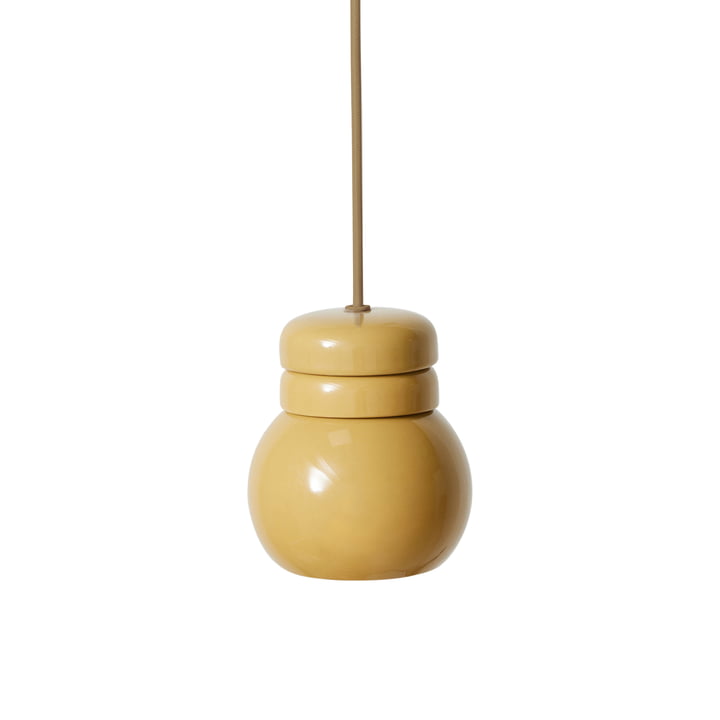 HKliving - Ceramic Bulb Pendelleuchte, mustard