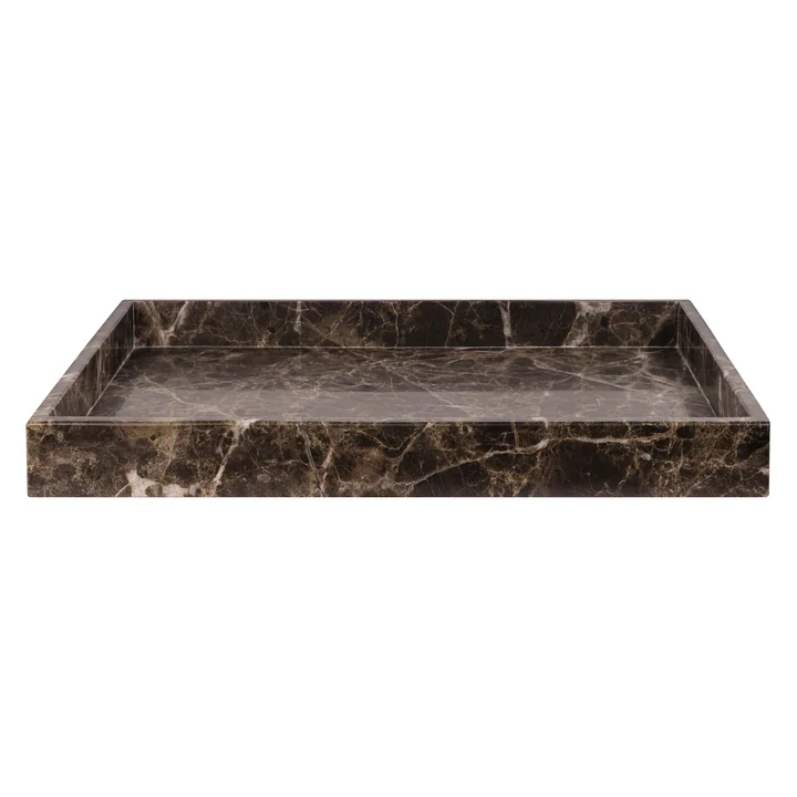 Mette Ditmer - Marble Tablett, 30 x 40 cm, braun
