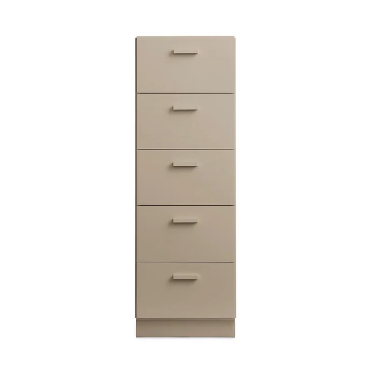 String - Relief Kommode mit Sockel, hoch, 41 x 41 x 115 cm, beige