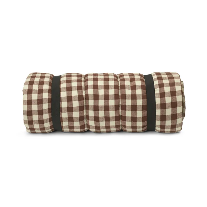 Bothy Check gesteppte Matratze, zimt/grau-grün von Ferm Living