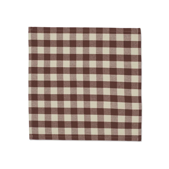 Bothy Check Serviette (4er-Set), zimt/grau-grün von Ferm Living