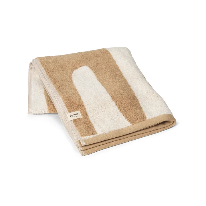 Ebb Handtuch, sand/naturweiß von Ferm Living