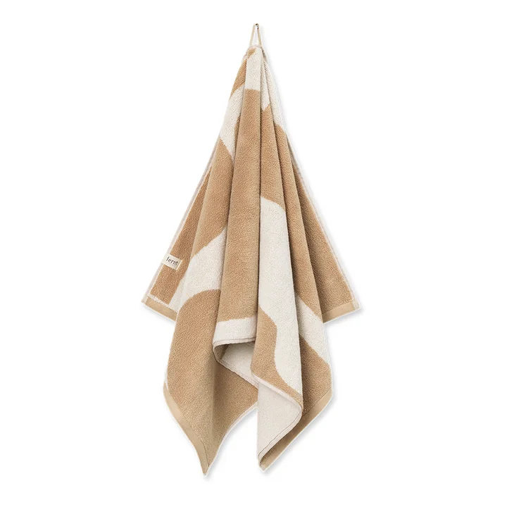 Ebb Handtuch, sand/naturweiß von Ferm Living