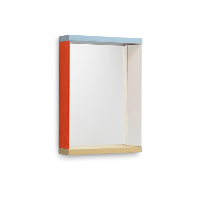 Colour Frame Spiegel, small, blau / orange von Vitra