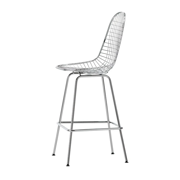 Eames Wire Barstuhl, medium, verchromt von Vitra