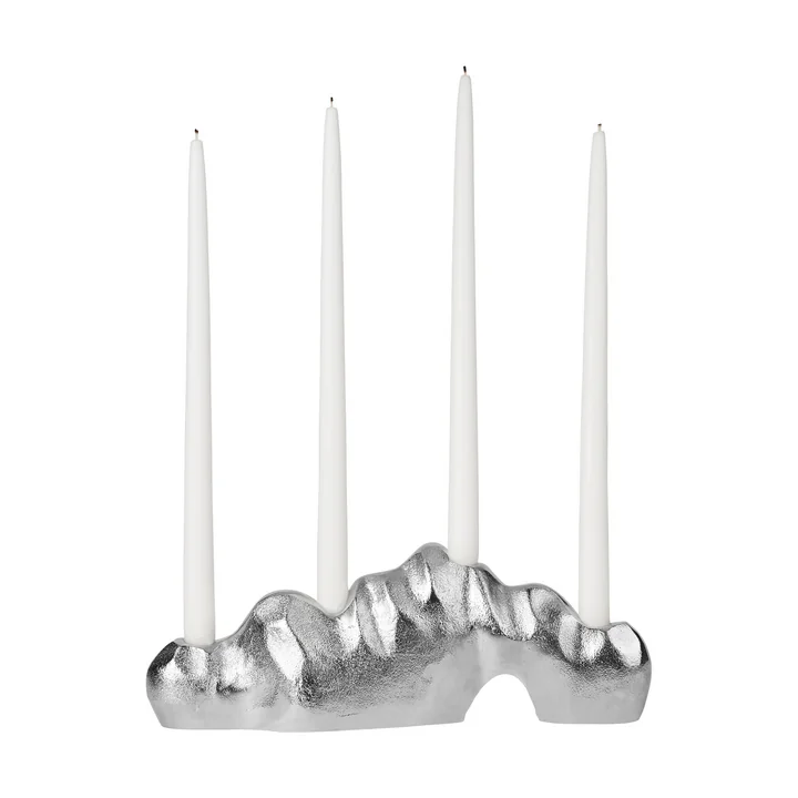 Lumos Kerzenständer, Silver Finish von Broste Copenhagen