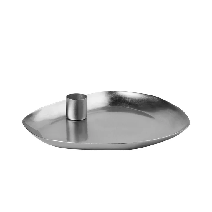 Mie Kerzentablett, 18 x 16 cm, Silver Finish von Broste Copenhagen