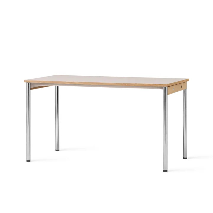Audo - Co Schreibtisch, 140 x 70 cm, creme / chrom
