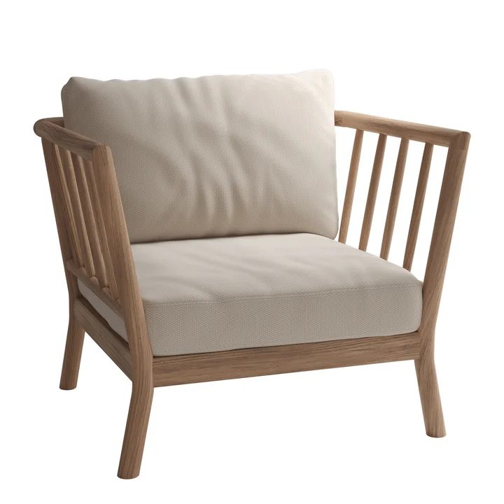 Skagerak Tradition Outdoor Lounge Chair, Teak / light sand von Fritz Hansen