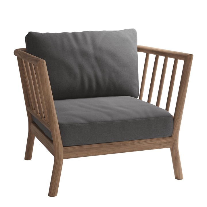 Skagerak Tradition Outdoor Lounge Chair, Teak / charcoal von Fritz Hansen