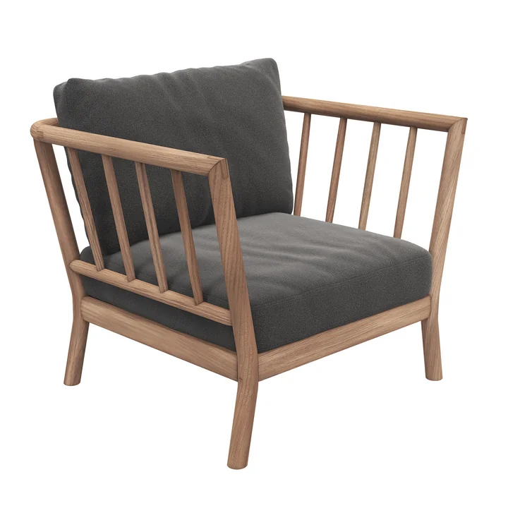 Skagerak Tradition Outdoor Lounge Chair, Teak / charcoal von Fritz Hansen