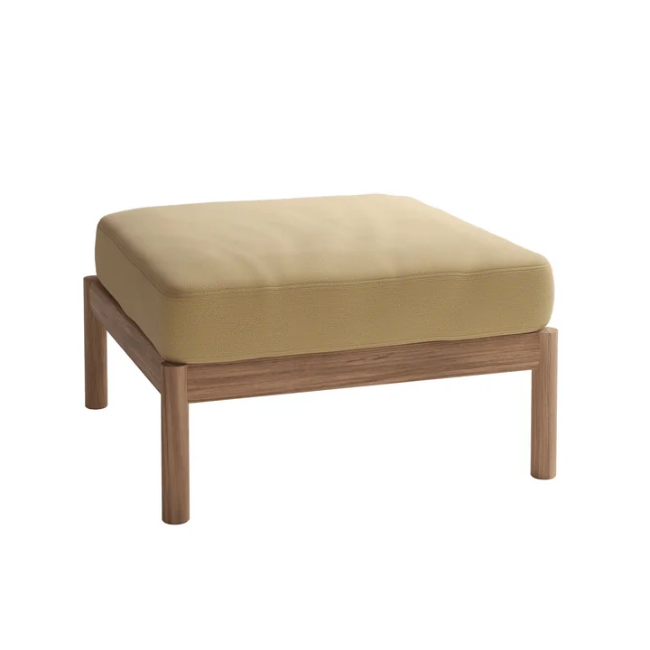 Skagerak Tradition Outdoor Pouf, Teak / honiggelb von Fritz Hansen