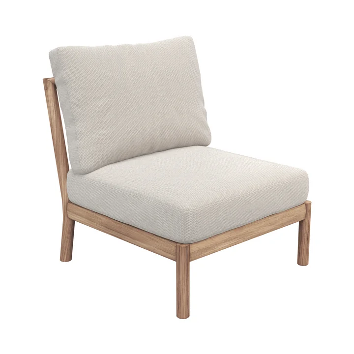 Skagerak Tradition Outdoor Sofa Mittelmodul, Teak / light sand von Fritz Hansen