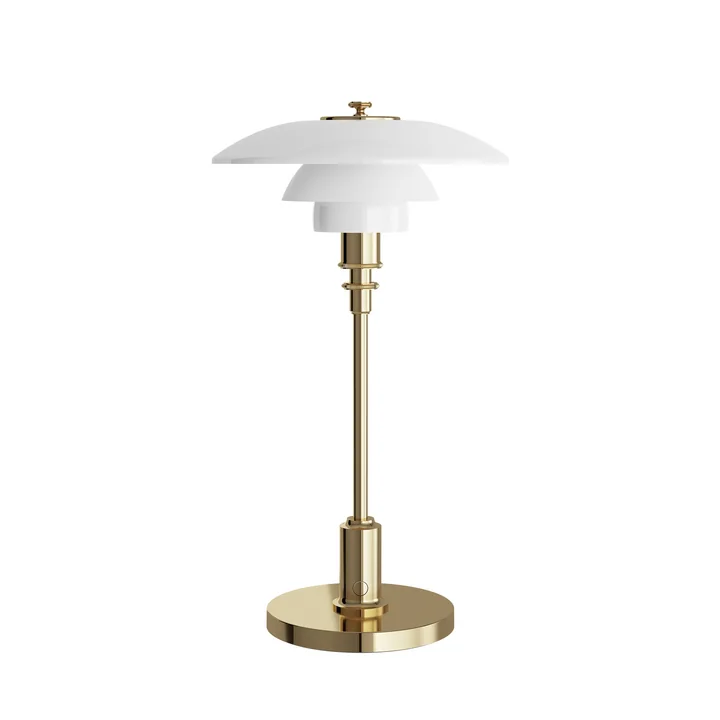 PH 2/1 Portable Akku LED-Tischleuchte, messing metallisiert von Louis Poulsen