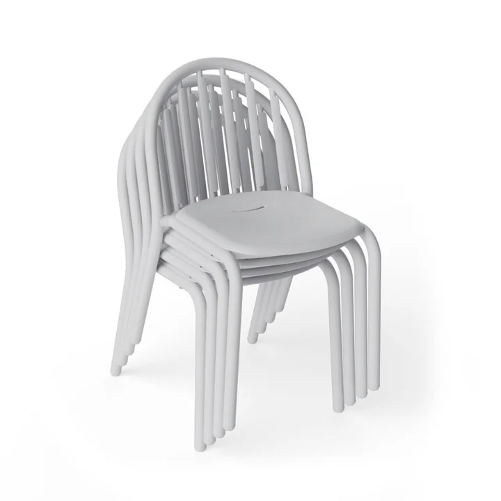 Fred's Outdoor Stuhl, hellgrau (4er Set) (Exklusive Edition) von Fatboy
