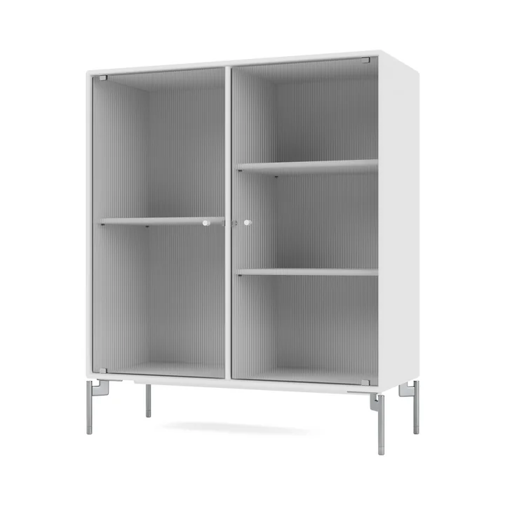 Ripple II Vitrinenschrank, new white / chrom von Montana