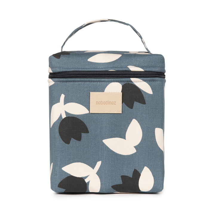 Hyde Park Lunch Bag, blue black tulips von Nobodinoz