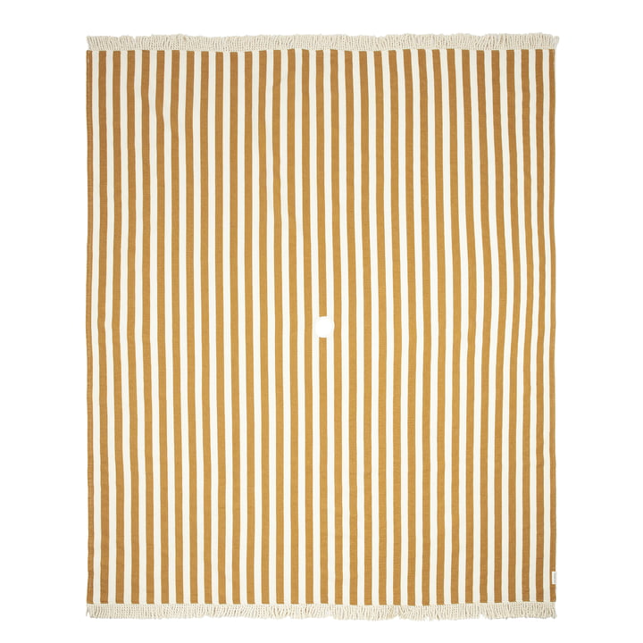 Portofino Strandtuch XL, 146 x 175 cm, honey stripes waffle von Nobodinoz