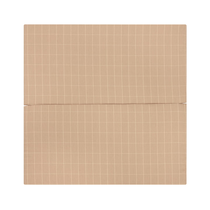 Faltbare Spielmatratze, 100 x 100 cm, taupe grid von Nobodinoz