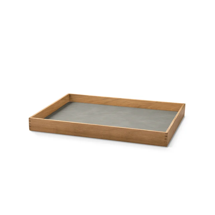 Lind DNA - Teak Tablett Square M Even, Nupo light grey / teak
