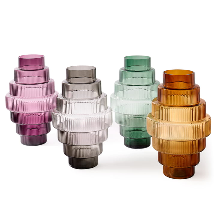 Pols Potten - Steps Vase S, dunkles lila