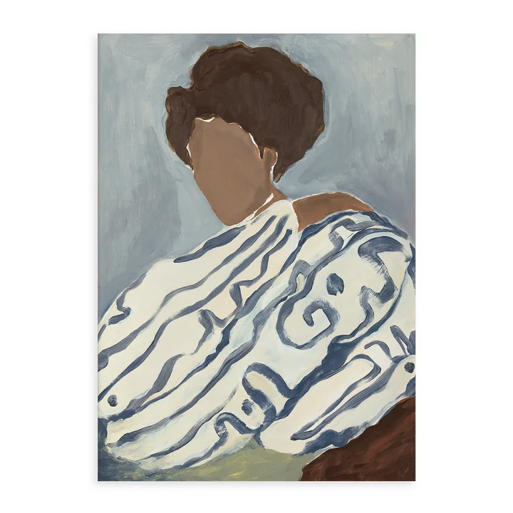 Blue Curls Poster von Paper Collective