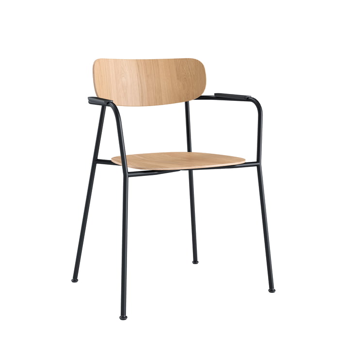 Scope Armlehnstuhl, Gestell schwarz / Eiche weiß gefärbt von Andersen Furniture