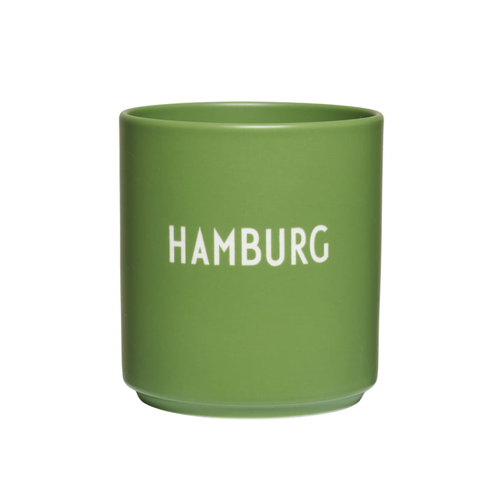 Design Letters - AJ Favourite Porzellan Becher, Hamburg / grün